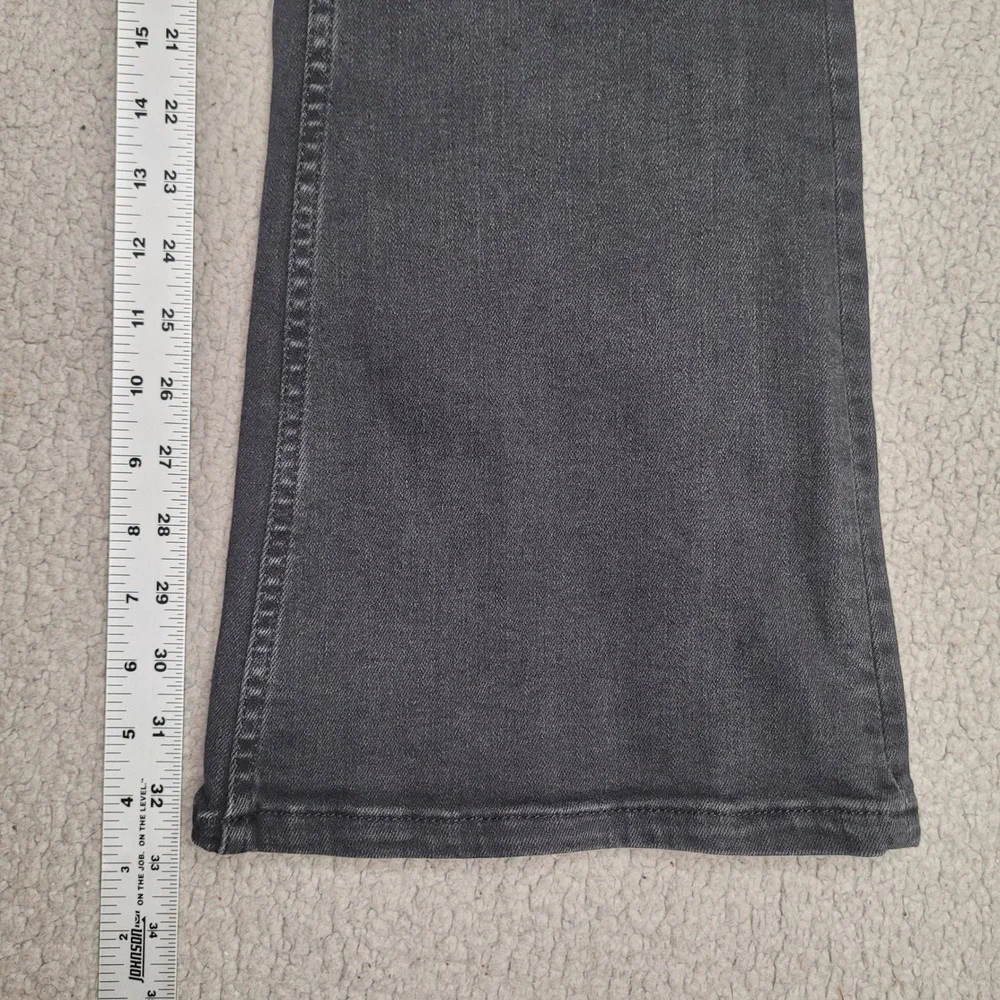 Free People We The Free Jumpsuit Small Black Denim Jayde Flare Boho Stretch Zip